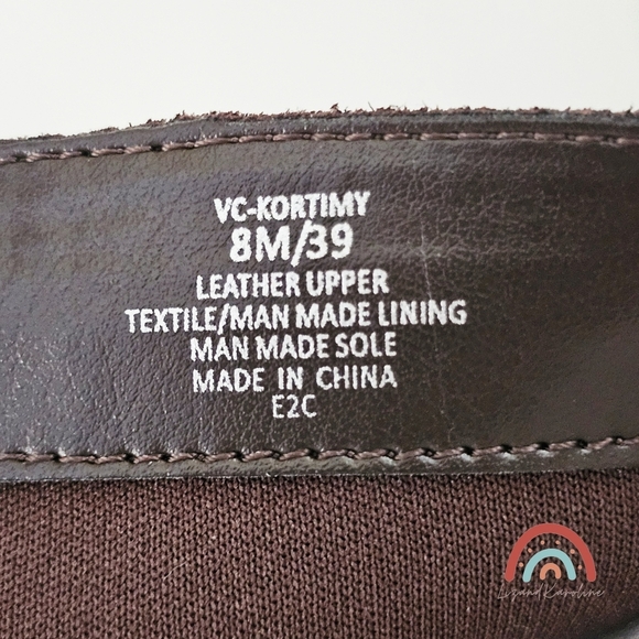 New! Vince Camuto Kortimy Leather Suede Brown Chunky Heel Mid-Shaft Boots - Picture 11 of 15